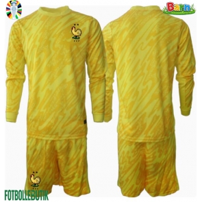 Frankrike Målvakt Hemmaställ Barn EM 2024 Långärmad (+ Korta byxor)